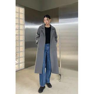 Raglan Double-breasted Long Coat