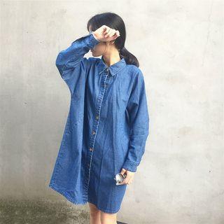Loose-fit Long Denim Shirt