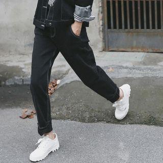 Fray Hem Loose Fit Jeans