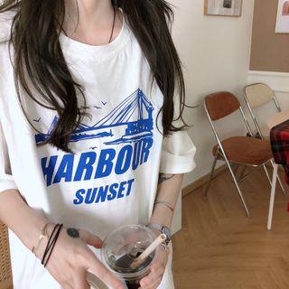 Short-sleeve Bridge Print T-shirt