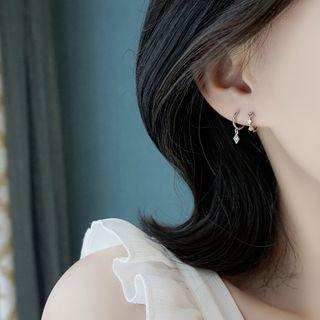 Geometric Drop Hoop Earring
