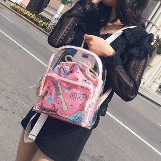 Printed Clear Backpack