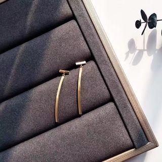 Alloy Bar Dangle Earring Gold - One Size