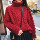 Lantern-sleeve Mini Sweater