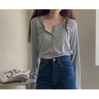 [dearest] Round-neck Henley