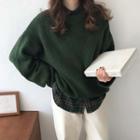 Plain Sweater / Long Sleeve Plaid Shirt
