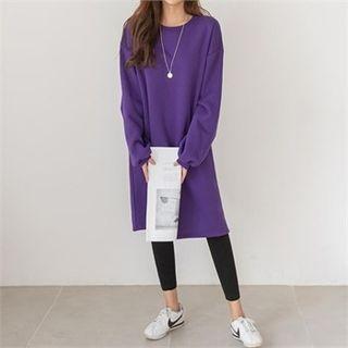 Letter Print Napped Pullover Dress