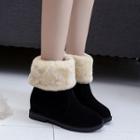 Hidden-wedge Platform Short Snow Boots