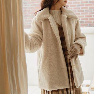 Collared Sherpa-fleece Coat