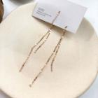 Metal Fringed Earring 1 Pair - Rose Gold - One Size