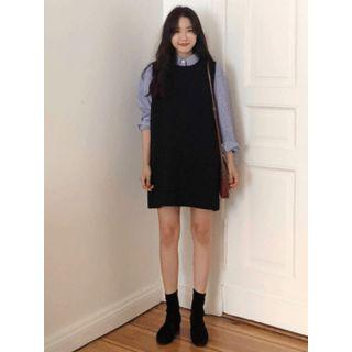 Round-neck Sleeveless Dress One Size
