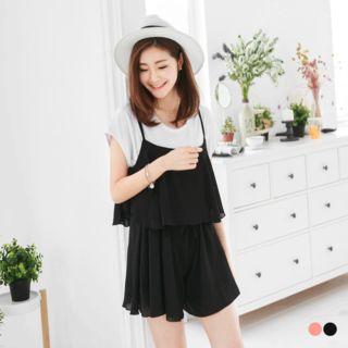 Drawstring Ruffled Playsuit
