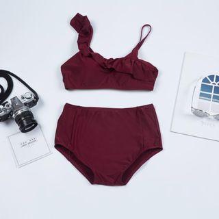 Frill Trim 2-piece Swimsuit
