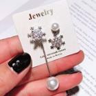 Asymmetric Flake Earring 1 Pair - Silver - One Size