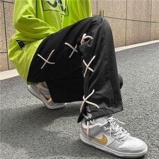 Tie-strap Straight Leg Pants