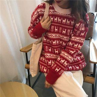 Christmas Pattern Sweater As Shown In Figure - One Size