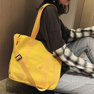 Two-way Canvas Logo Tote Bag
