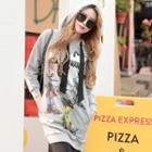 Long-sleeve Drawstring Hooded T-shirt