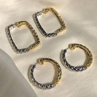 Color Panel Hoop Earring