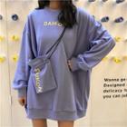 Lettering Loose-fit Pullover + Crossbody Bag