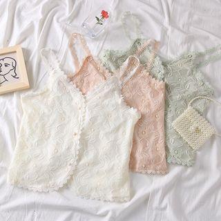Lace-trim Crop Top