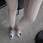 Band-waist Ribbed Leggings