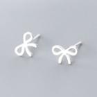 925 Sterling Silver Bow Earring 1 Pair - S925 Silver - As Shown In Figure - One Size