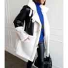 Color-block Faux-shearling Jacket One Size