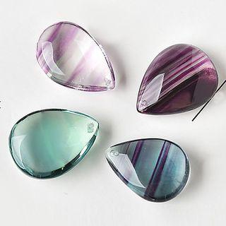 Faux Crystal Drop Pendant Random Color - One Size