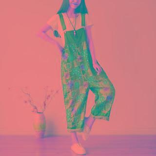 Flower Print Cropped Jumper Jeans