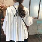 Pleated Shirt White - One Size