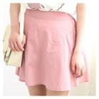 Inset Shorts Linen Blend Mini A-line Skirt