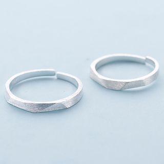 Brushed 925 Sterling Silver Open Ring