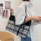 Houndstooth Panel Tote Bag