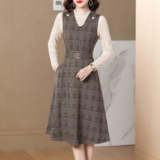 Striped Overall Dress