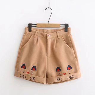 Embroidery Tweed Shorts