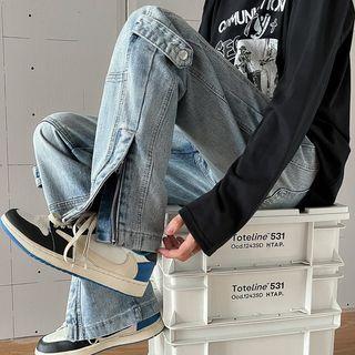 Loose Fit Cargo Jeans / Short-sleeve T-shirt / Set