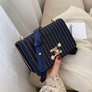 Stitched Chain Strap Crossbody Bag
