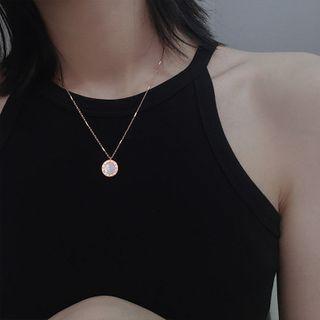 Disc Necklace S925 Silver - As Shown In Figure - One Size