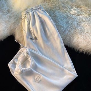 Logo Drawstring-suff Wide-leg Sweatpants