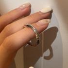 Twisted Sterling Silver Open Ring J2631 - Silver - One Size