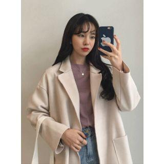 Notched-lapel Patch-pocket Coat