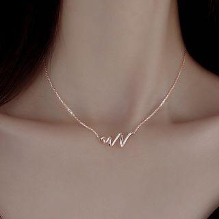 Wave Pendant Sterling Silver Choker