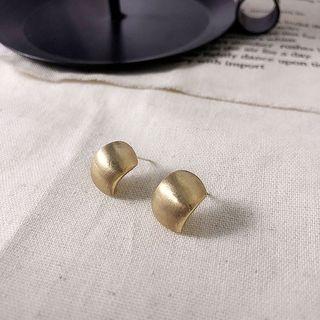 Metal Ear Stud Silver Needle - As Shown In Figure - One Size