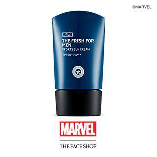 The Face Shop - The Fresh For Men Sports Sun Cream Spf50+ Pa+++ 50ml (marvel Edition) 50ml