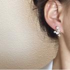 Star Faux Pearl Rhinestone Alloy Earring 1 Pair - Gold - One Size