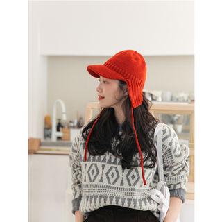 Wool Knit Trapper Cap