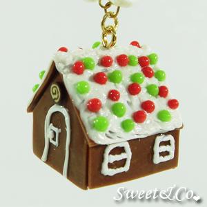 Sweet Christmas Ginger Bread House Pearl Gold Necklace