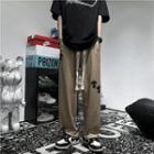 Cross Applique Loose Fit Pants