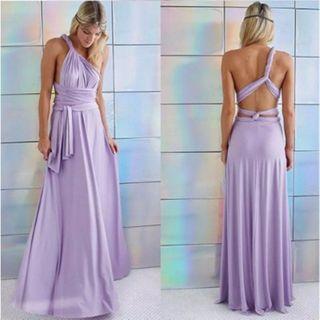 Strappy V-neck Tie-waist Halter Plain Sheath Dress